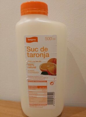 Suc de taronja front packaging