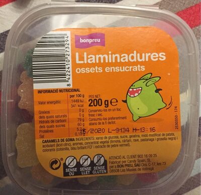 Llaminadures ossets ensucrats