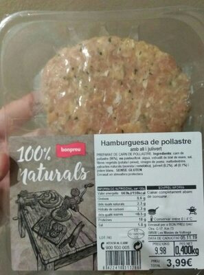 Hamburguesa de pollastre