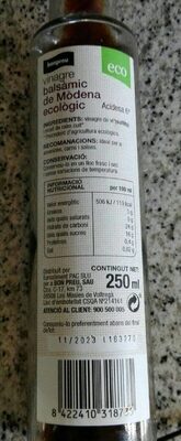 Vinagre balsamic de modena ecologic