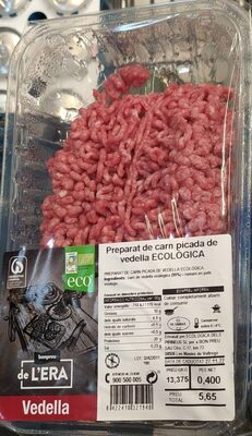 Preparado de carne picada front packaging