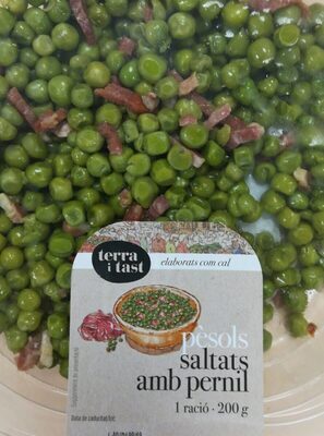 Pèsols saltats amb pernil