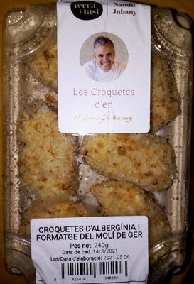 Croquetes d'albergína i formatge del molí de ger