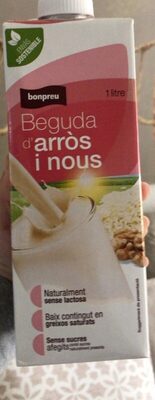 Bebida de arroz y nueces front packaging