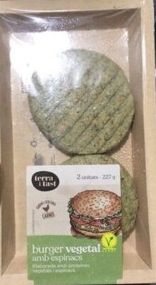 Burger vegetal tipus pollastre i espinacs