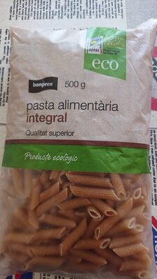 Pasta alimentaria integral