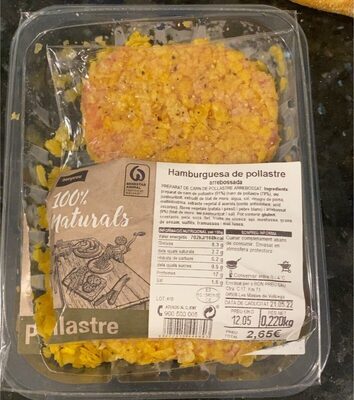 Hamburguesa de pollastre arrebosada