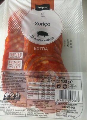 Xoriço extra front packaging