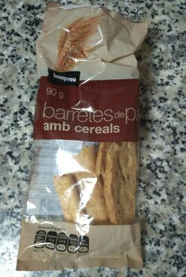 Barretes de pa amb cereals