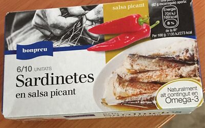 Sardinetes en salsa picant front packaging