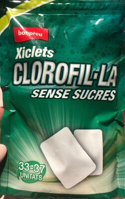 Xiclets clorofil·la sense sucres