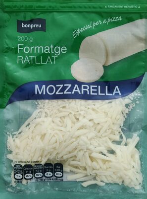 Formatge ratllat mozzarella