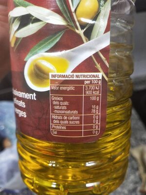 Oli d'oliva Bon preu nutrition facts table