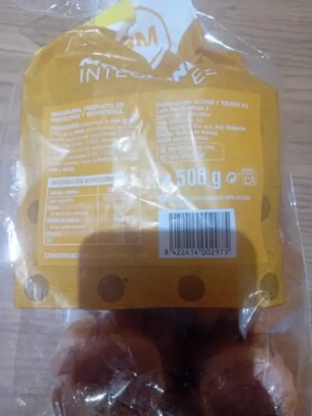 Mojicones Integrales nutrition facts table