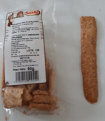 Barritas de pan crujiente con fibra