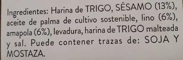 Stirati 3 semillas ingredients label