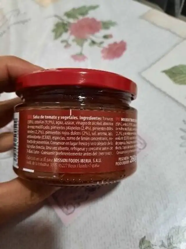Salsa mexicana ingredients label
