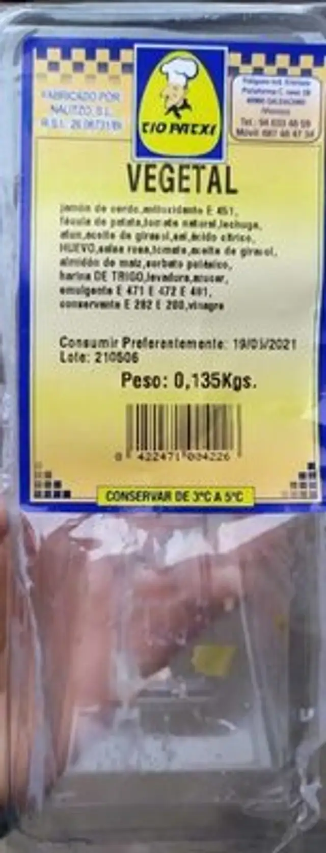 Sándwich vegetal tio patxi