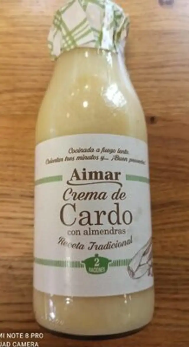 Crema de cardo con almendras