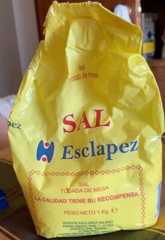 Sal yodada de mesa