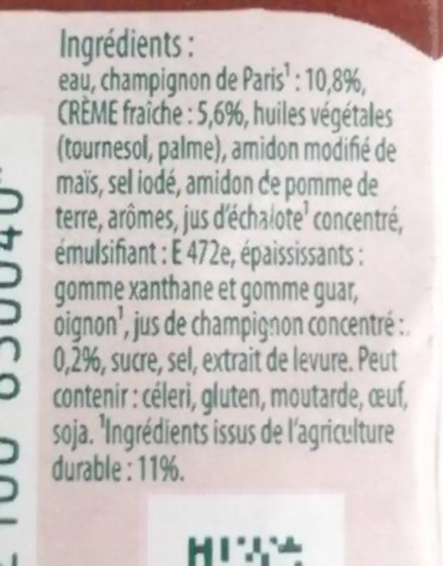 La pleregua nutrition facts table