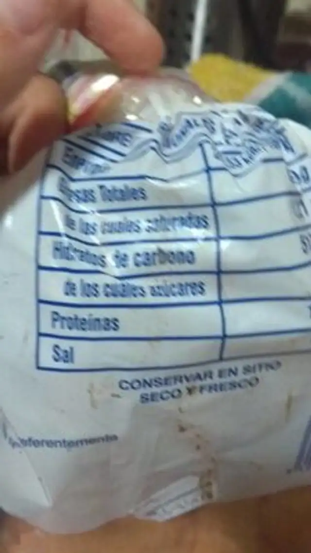 Pan de torrijas nutrition facts table