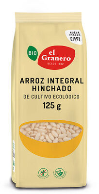 Arroz integral hinchado de cultivo ecológico