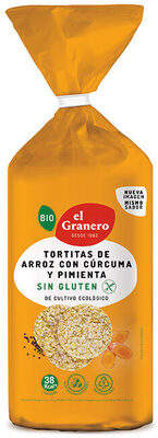 Tortitas de arroz con cúrcuma y pimienta