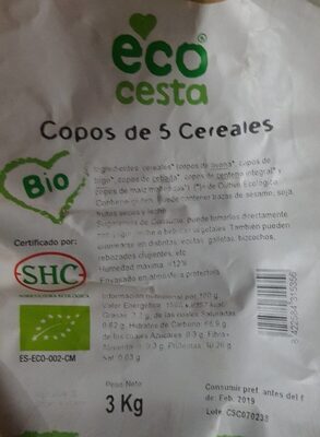 Ecocesta - Copos 5 cereales