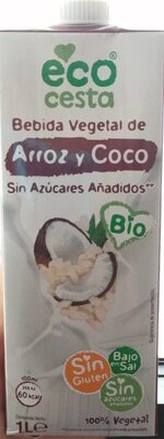 Bebida vegetal Arroz y Coco front packaging