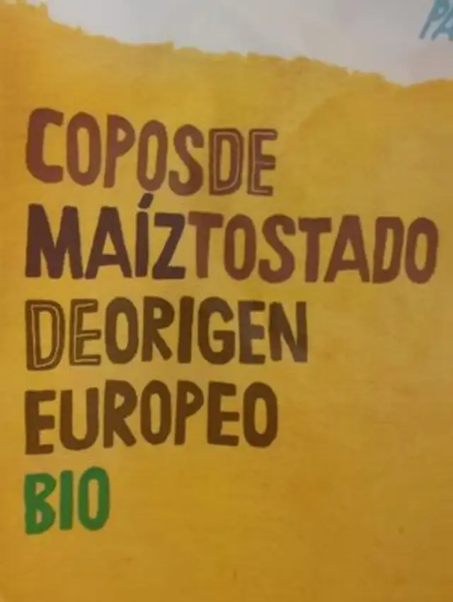 Copos de maiz tostado front packaging