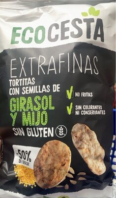 Toritas con semilla de girasol y mijo front packaging