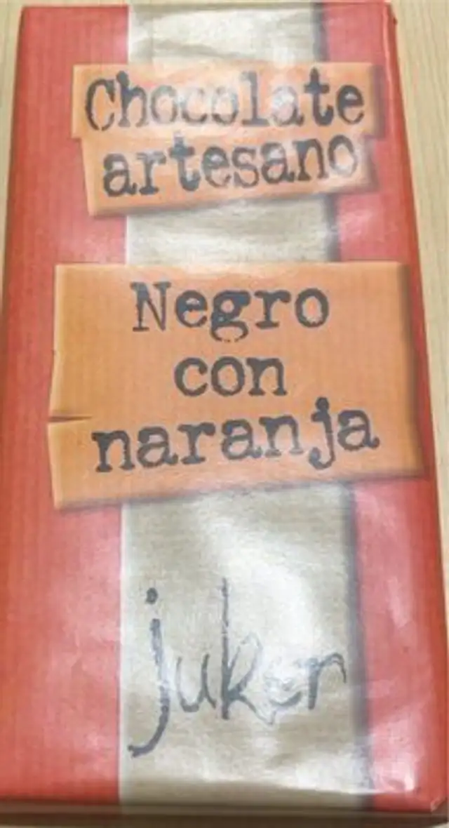 Chocolate negro con naranje