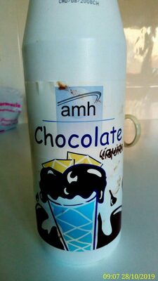 Sirope con chocolate líquido