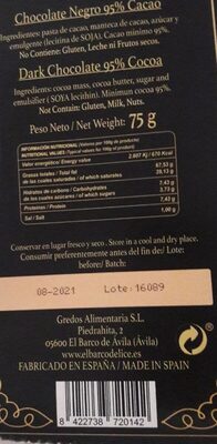 Chocolate front packaging