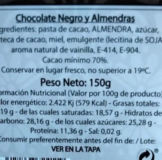 El barco delice nutrition facts table