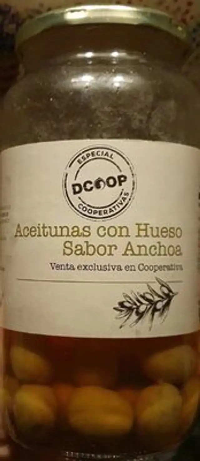Aceitunas con hueso sabor anchoa