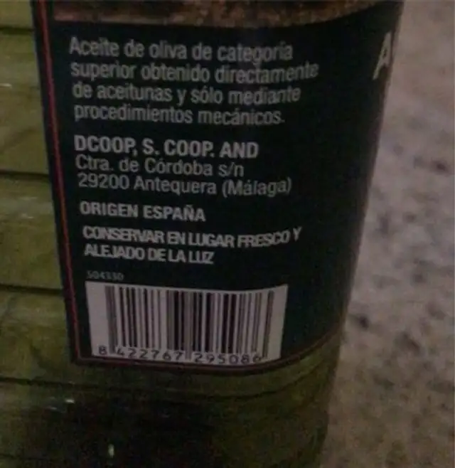 Aceite de oliva virgen extra