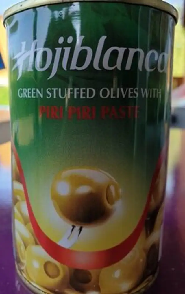 Olives vertes à la pâte de piri piri