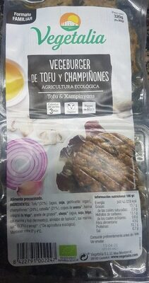 Vegeburger de tofu y champiñones