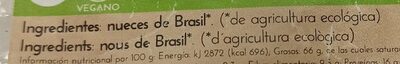 Brazil nut ingredients label