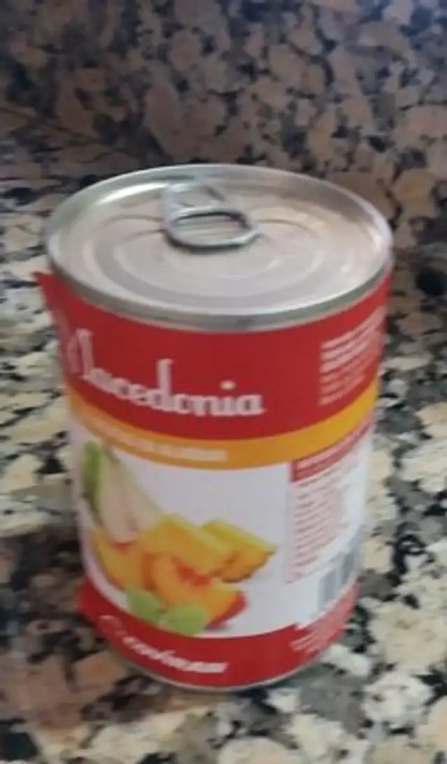 Macedonia de frutas en almíbar