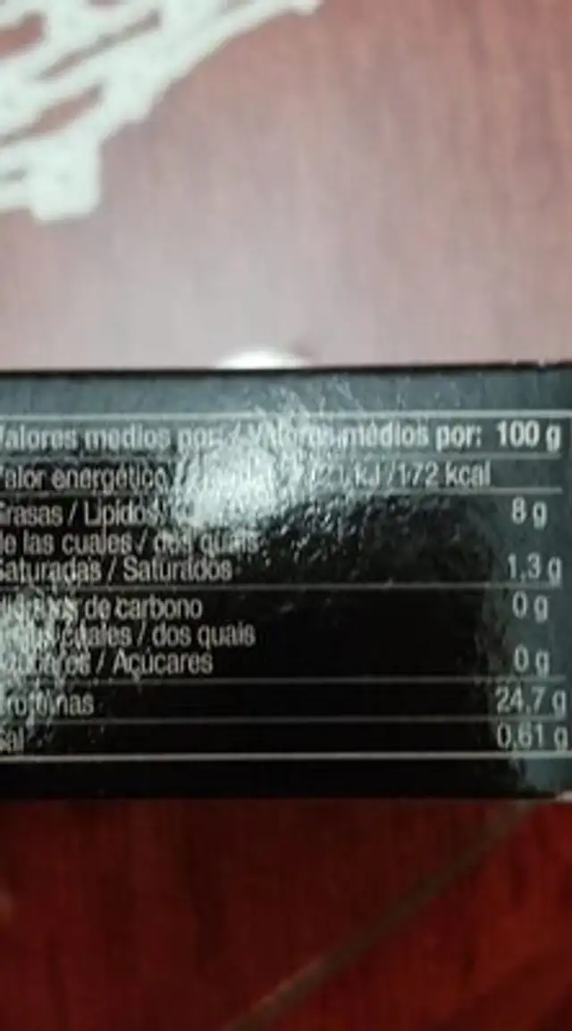 Bonito del norte en escabeche nutrition facts table