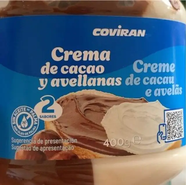 Crema de cacao y avellanas