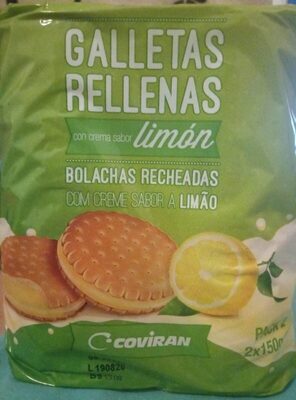 Galletas rellenas sabor limón
