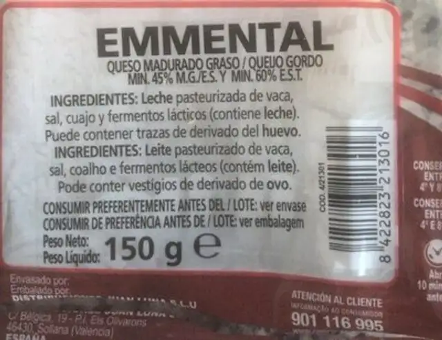 Queso en lonchas