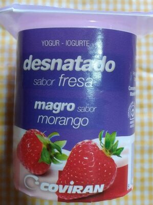 Yogur desnatado sabor fresa