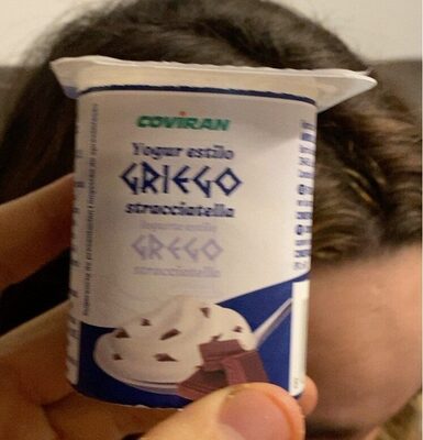 Yogur griego stracciatella front packaging