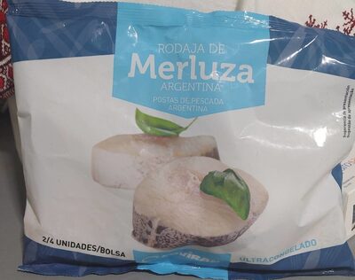 Rodaja de merluza argentina front packaging