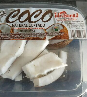 Coco pelado troceado para tomar